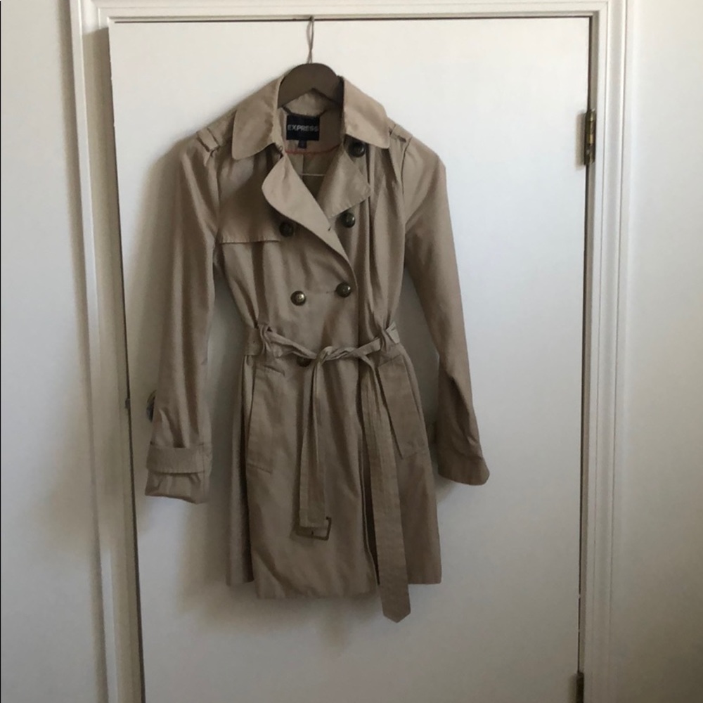 Express Classic Trench Coat Khaki XS